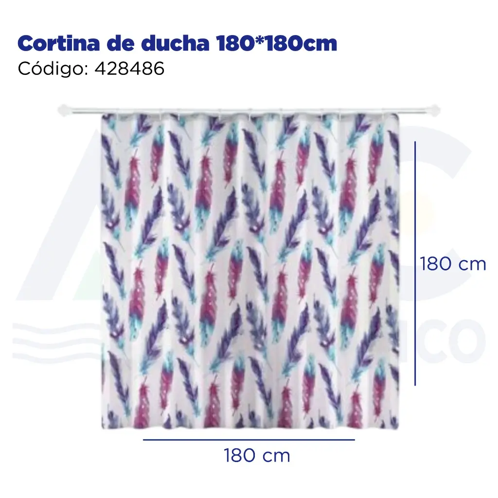 Cortina de ducha 180*180cm