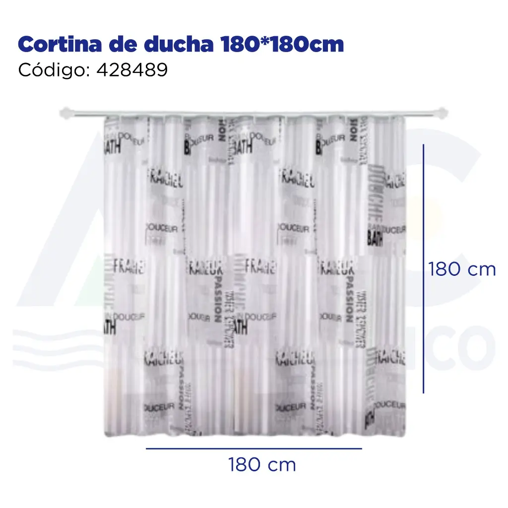 Cortina de ducha 180*180cm