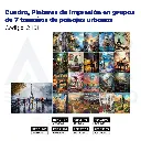 Cuadro, Pinturas de impresión en grupos de 7 tamaños de paisajes urbanos