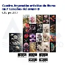 Cuadro, Impresión artística de flores en 7 tamaños del grupo B