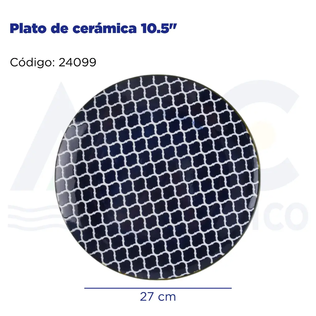 Plato de cerámica 10.5"