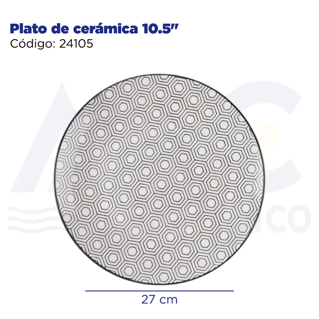 Plato de cerámica 10.5"