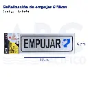 Señalización de empujar 6*18cm
