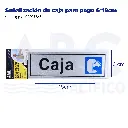 Señalización de caja para pago 6*18cm