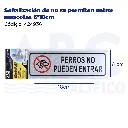 Señalización de no se permiten entrar mascotas 6*18cm