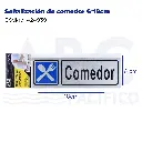Señalización de comedor 6*18cm