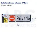 Señalización de privado 6*18cm