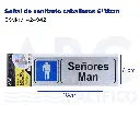 Señal de sanitario caballeros 6*18cm