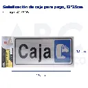 Señalización de caja para pago, 12*25cm