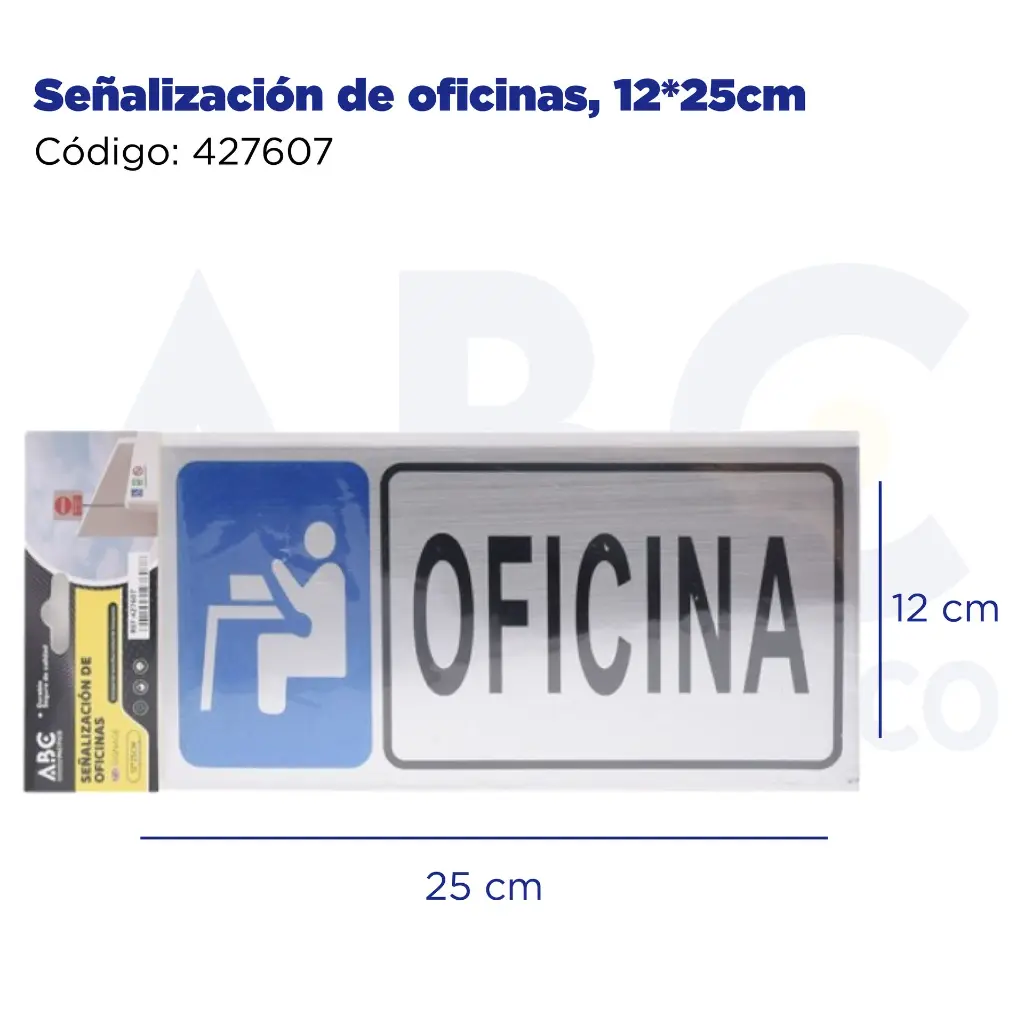 Señalización de oficinas, 12*25cm