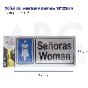 Señal de sanitario damas, 12*25cm
