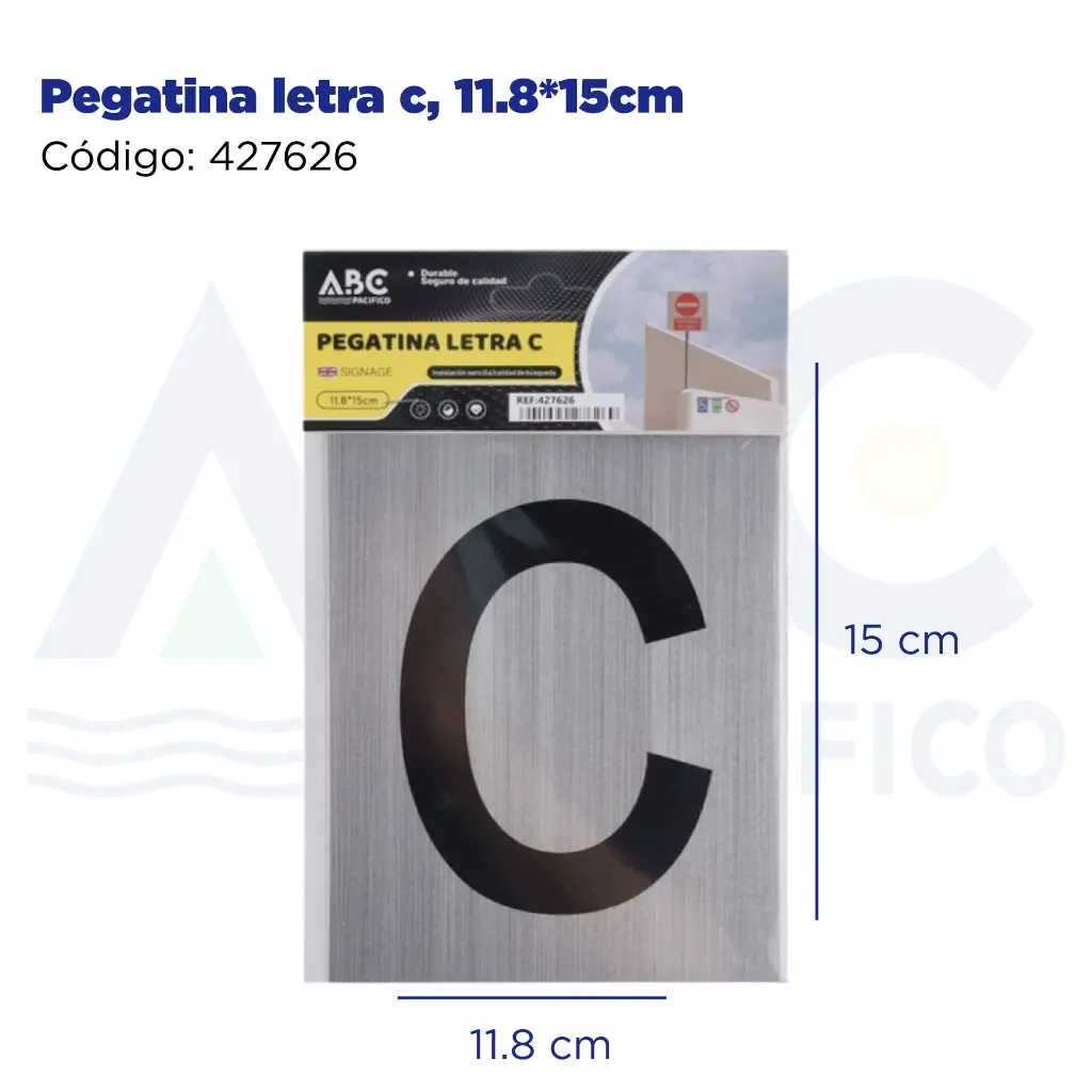 Pegatina letra c, 11.8*15cm