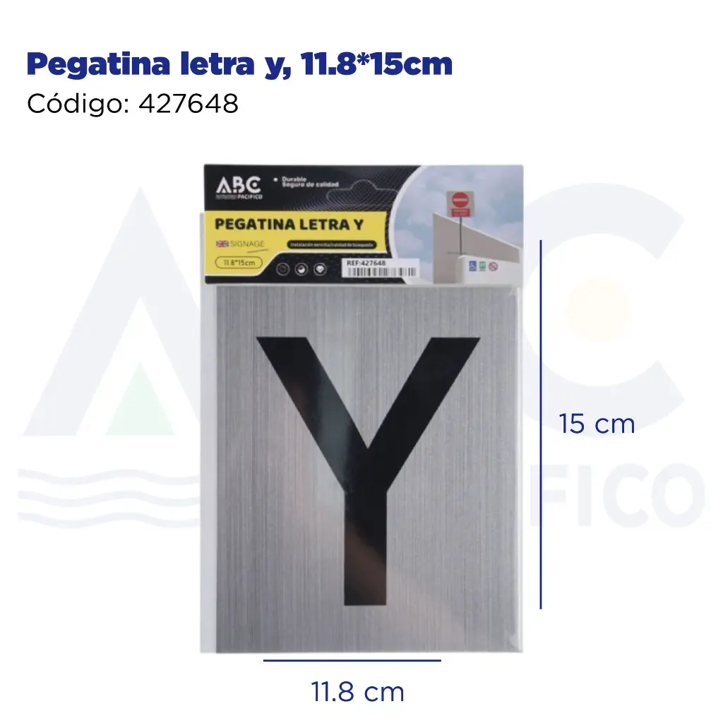 Pegatina letra y, 11.8*15cm