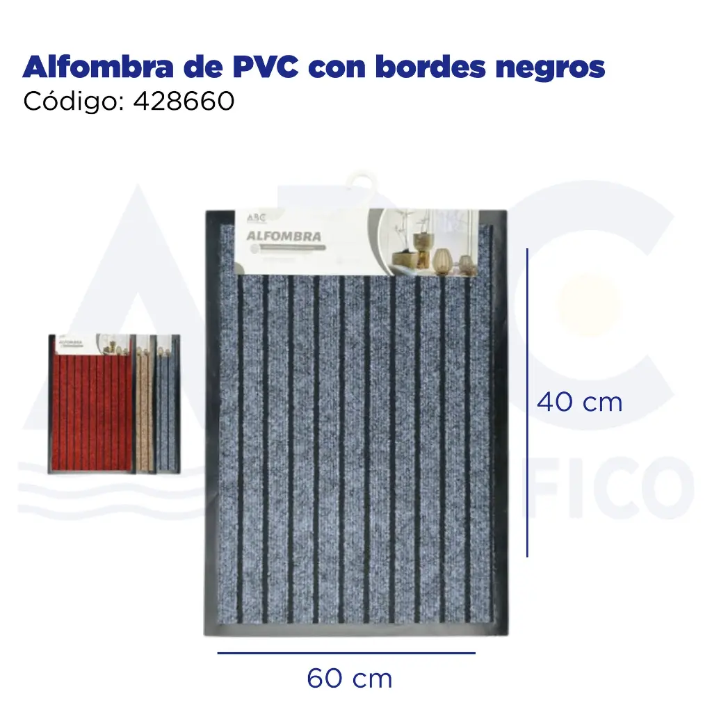Alfombra de PVC con bordes negros
