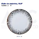 Plato de cerámica, 10.5"