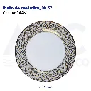 Plato de cerámica, 10.5"