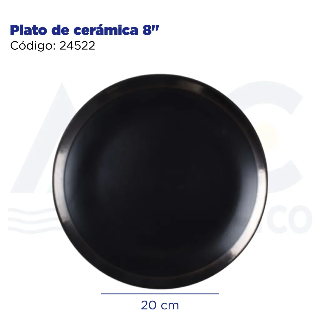 Plato de cerámica 8"