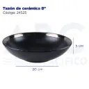 Tazón de cerámica 8"