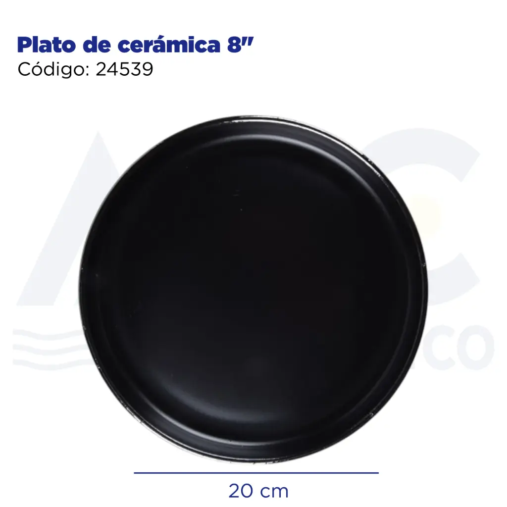 Plato de cerámica 8"