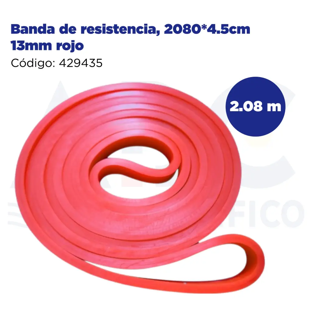 Banda de resistencia, 2080*4.5cm 13mm rojo