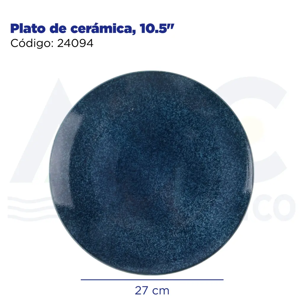 Plato de cerámica, 10.5"