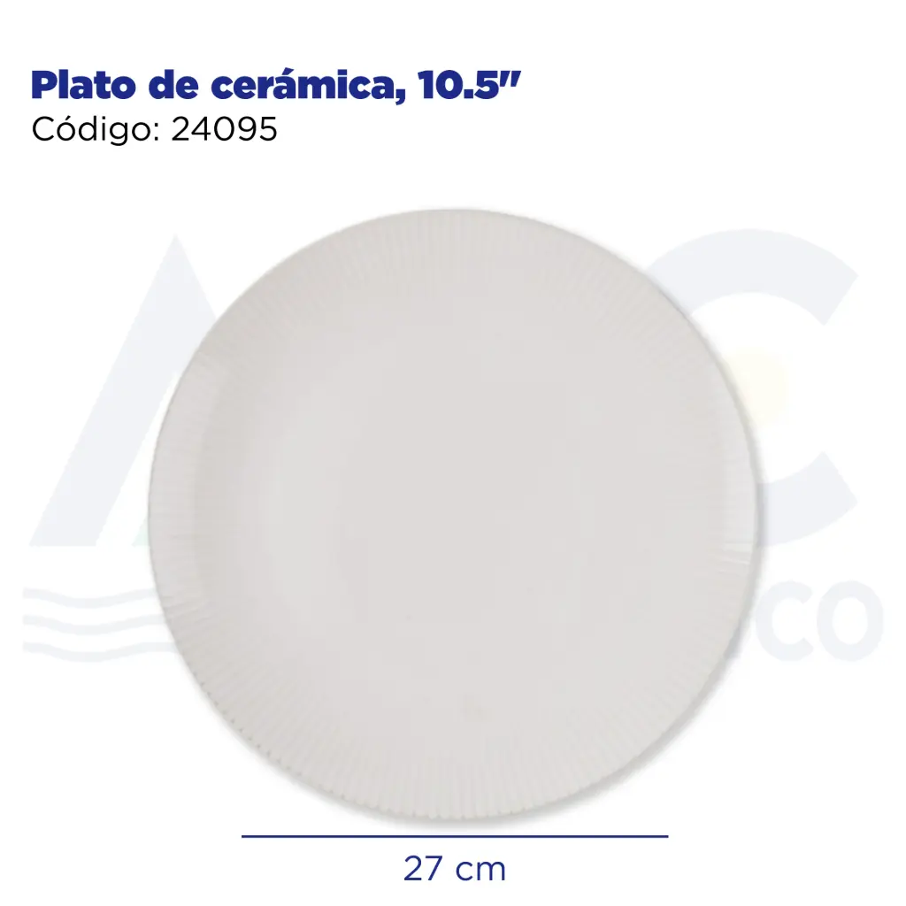 Plato de cerámica, 10.5"
