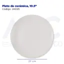 Plato de cerámica, 10.5"