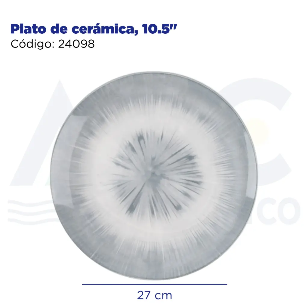 Plato de cerámica, 10.5"