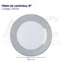 Plato de cerámica, 8"