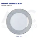 Plato de cerámica, 10.5"