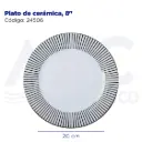 Plato de cerámica, 8"
