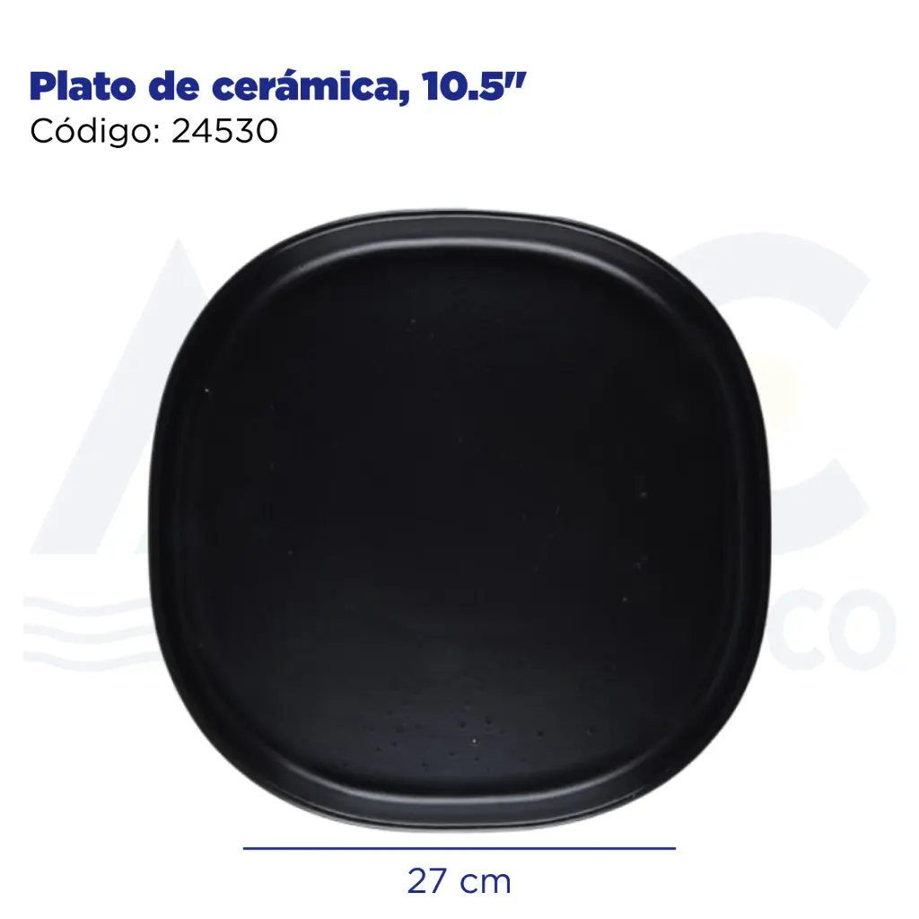 Plato de cerámica, 10.5"