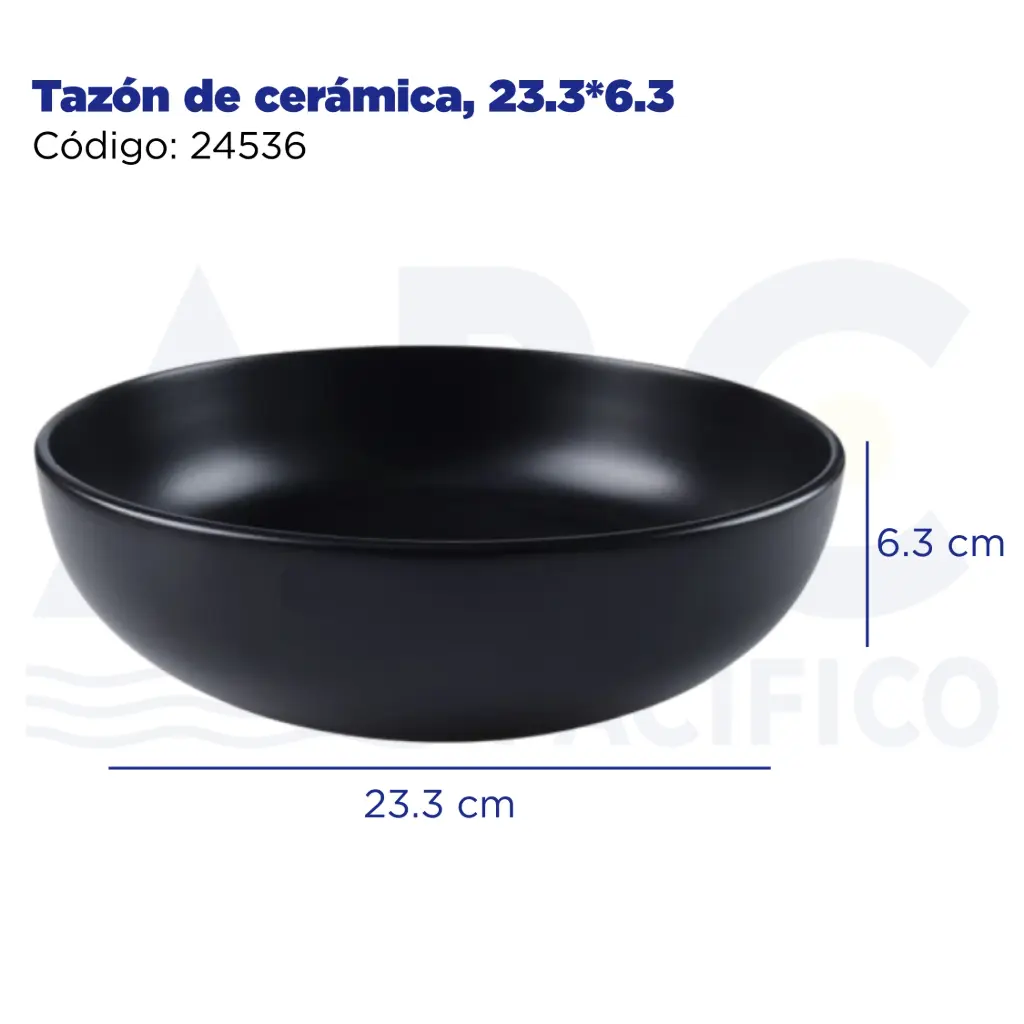 Tazón de cerámica, 23.3*6.3