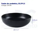Tazón de cerámica, 23.3*6.3