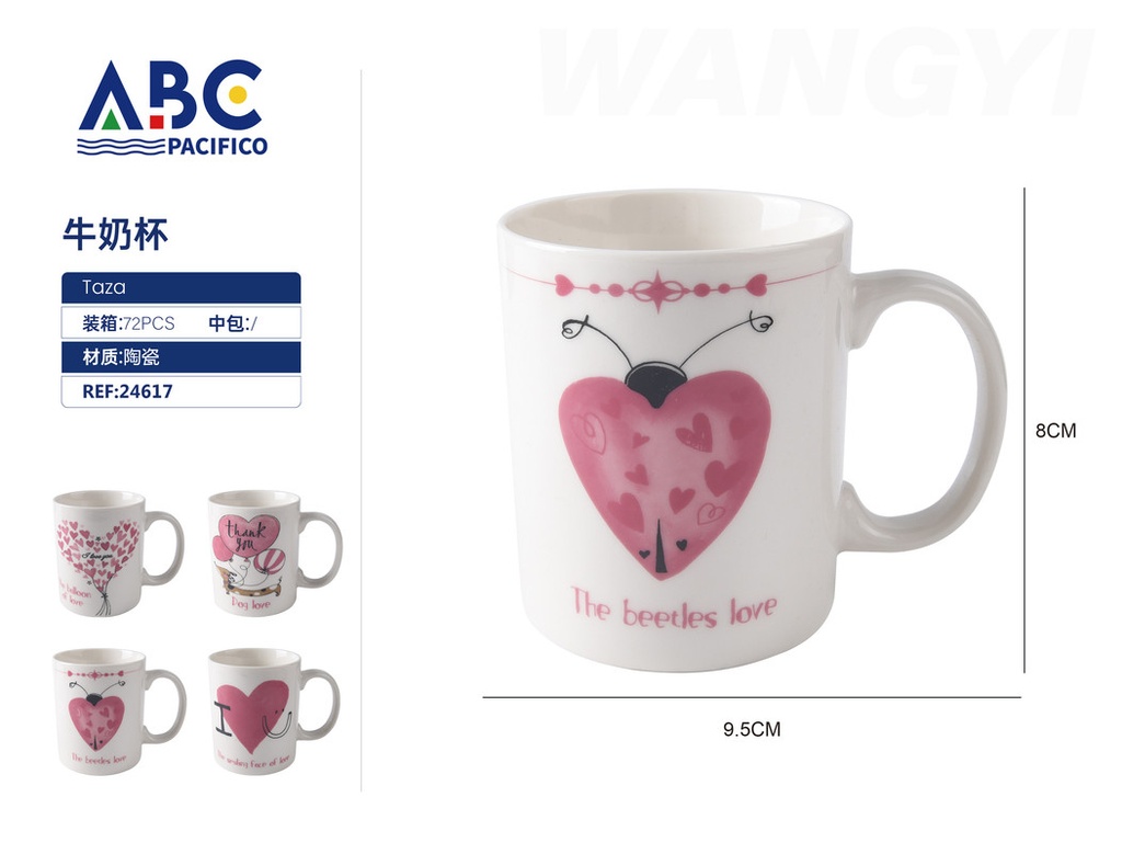 Taza de cerámica, 8*9.5cm