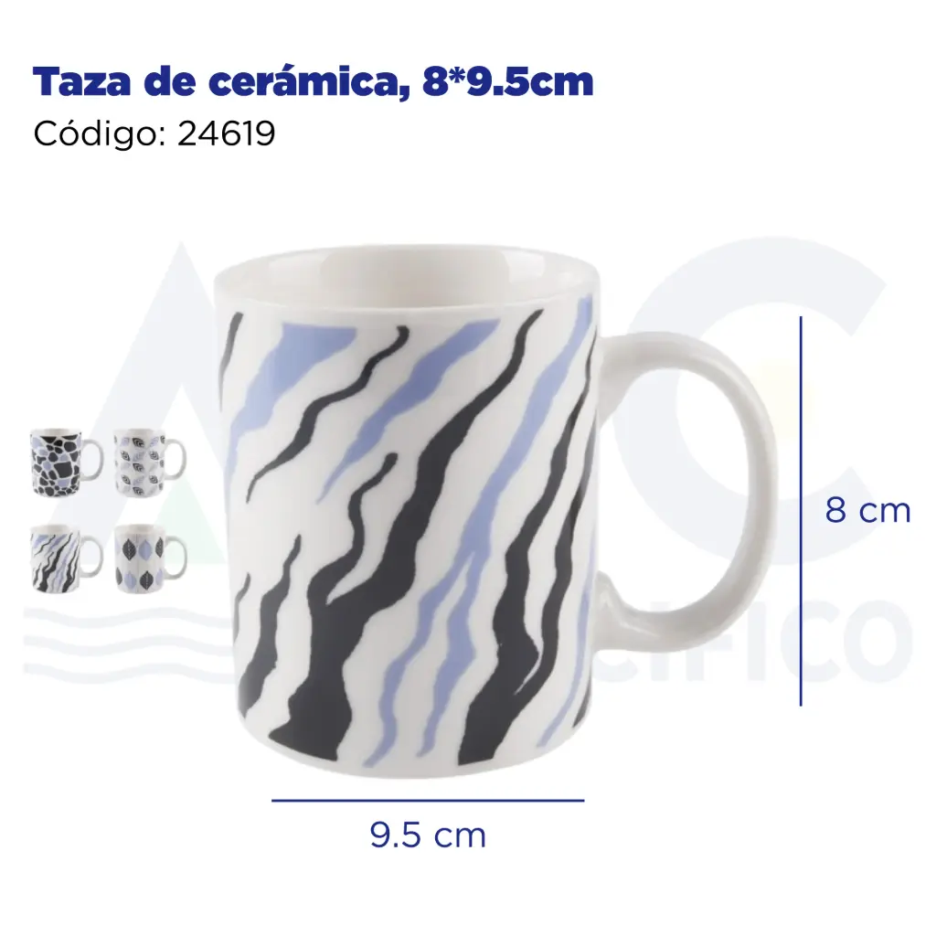 Taza de cerámica, 8*9.5cm