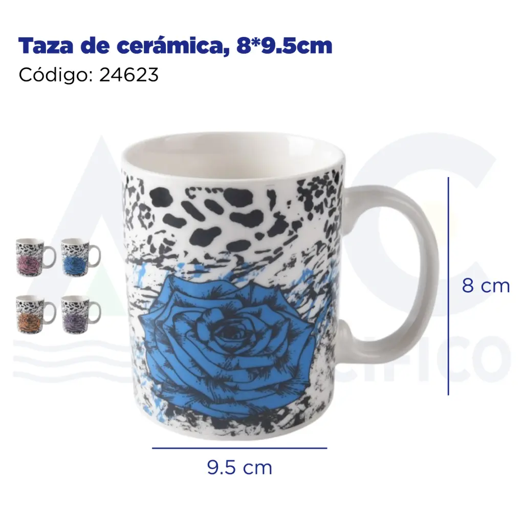 Taza de cerámica, 8*9.5cm