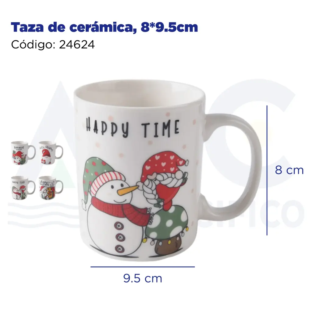Taza de cerámica, 8*9.5cm