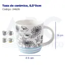 Taza de cerámica, 8*9.5cm