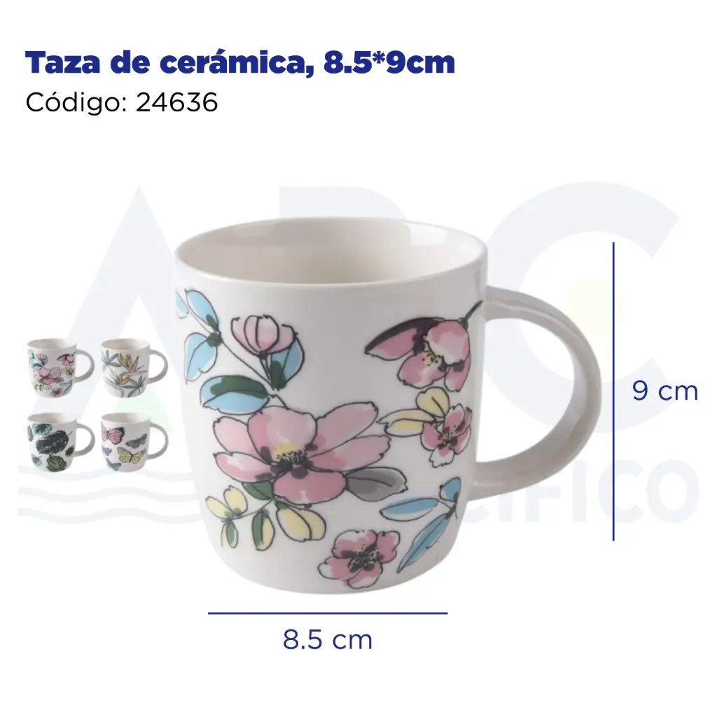 Taza de cerámica, 8*9.5cm