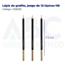 Lápiz  de grafito, juego de 12 lápices HB