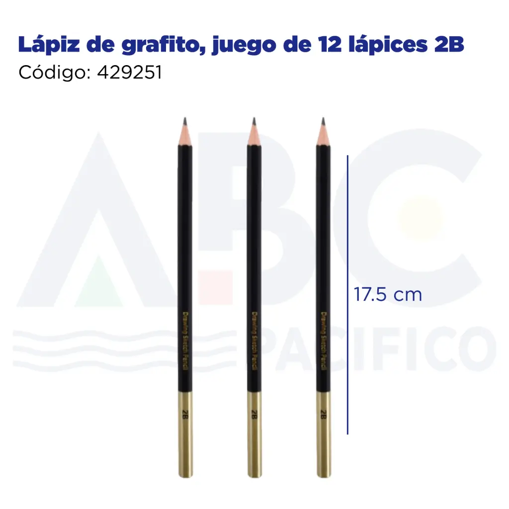 Lápiz  de grafito, juego de 12 lápices 2B