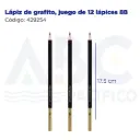 Lápiz  de grafito, juego de 12 lápices 8B