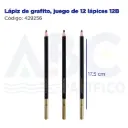 Lápiz  de grafito, juego de 12 lápices 12B