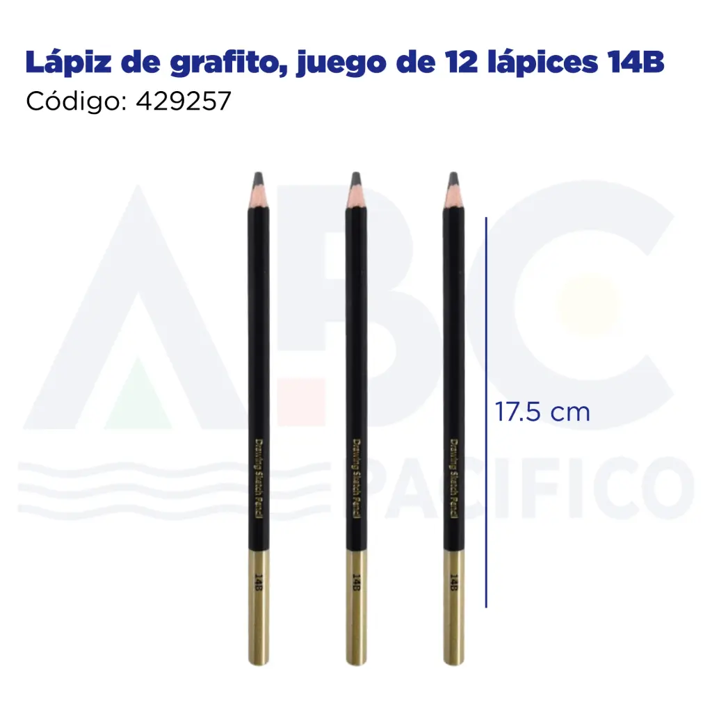Lápiz  de grafito, juego de 12 lápices 14B