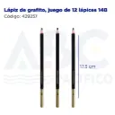 Lápiz  de grafito, juego de 12 lápices 14B
