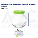 Especiero de vidrio con tapa de plástico 8*5cm