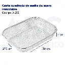Cesta cuadrada de malla de acero inoxidable