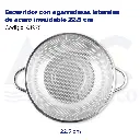 Escurridor con agarraderas laterales de acero inoxidable 22.5 cm
