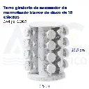 Tarro giratorio de sazonador de marmoleado blanco de disco de 16 cabezas